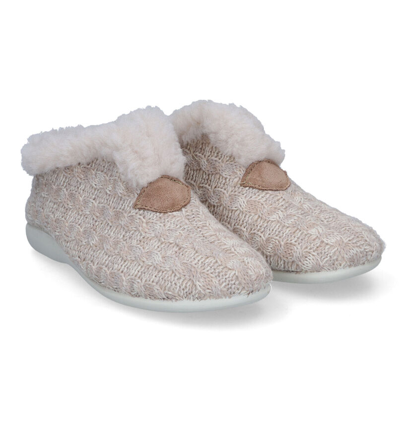 Torfs Home Pantoufles fermées en Beige pour femmes (330461)