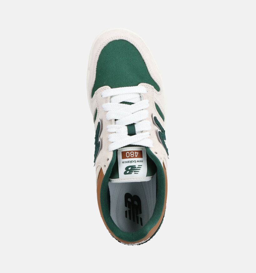 New Balance 480 Witte/Groene Sneakers voor heren (375124) - geschikt voor steunzolen