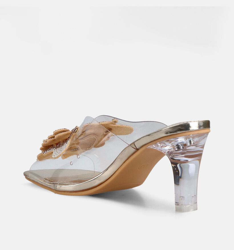 Laura Vita Mira Transparante/Gouden Slippers voor dames (373195)