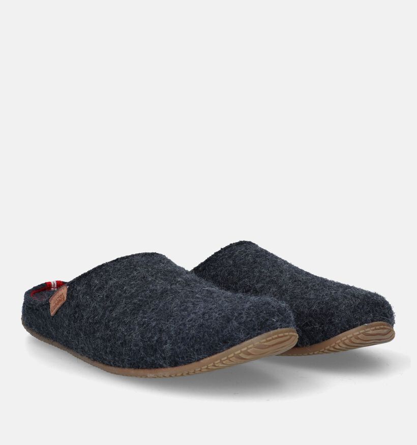 Living Kitzbühel Pantoufles ouvertes en Gris pour hommes (332474) - pour semelles orthopédiques