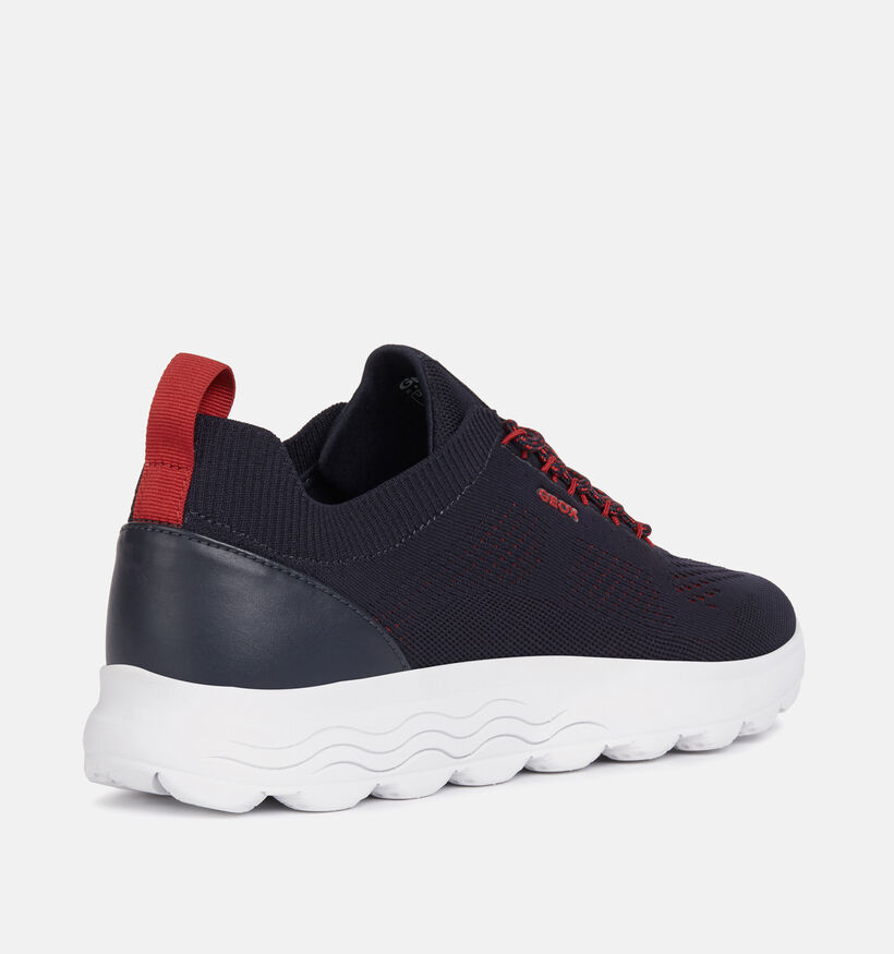 Geox Spherica Blauwe Veterschoenen voor heren (353835) - geschikt voor steunzolen
