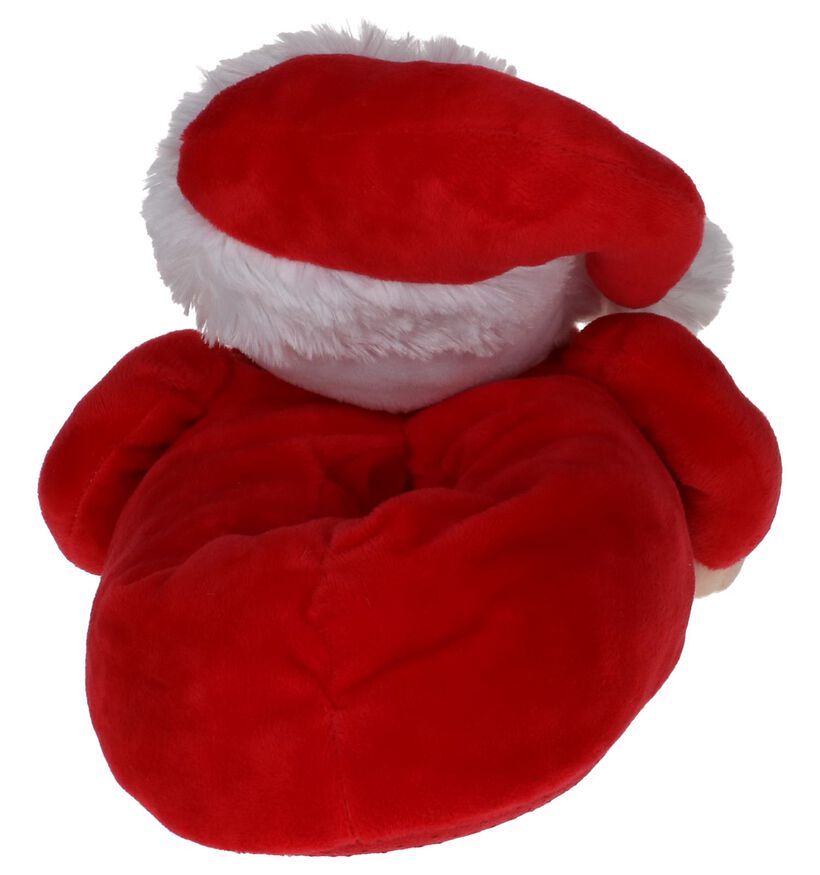 Rode Kerstman Pantoffels met Muziek Dazzle in stof (224153)
