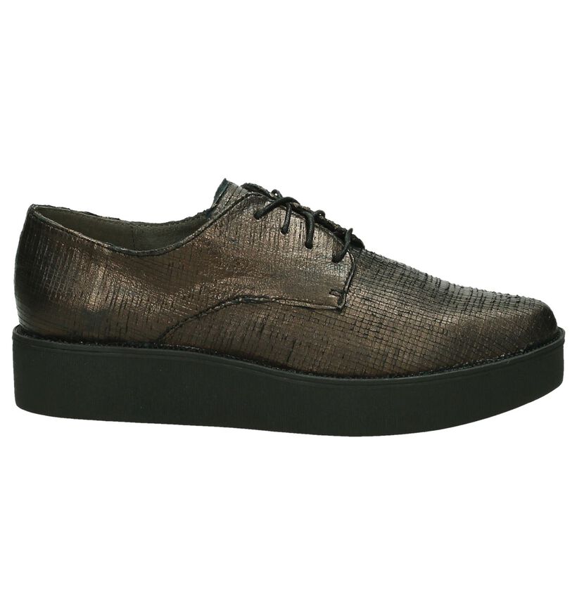 Tamaris Chaussures à lacets en Bronze en cuir (184114)
