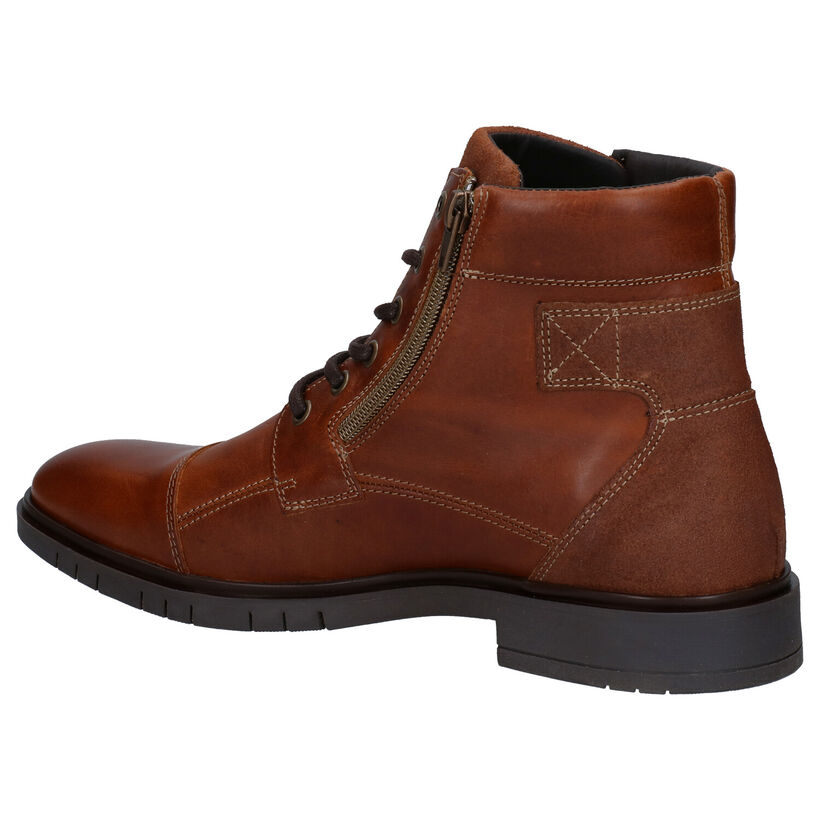 Bullboxer Cognac Geklede Hoge Schoenen in leer (281786)