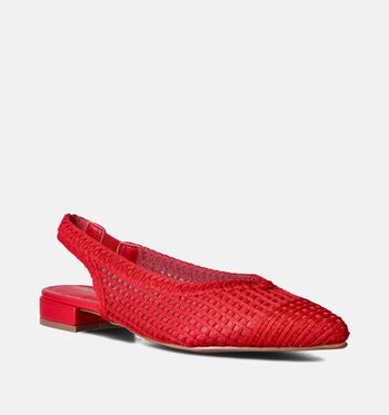 Valentina Chaussures plates Noir/Beige/Rouge