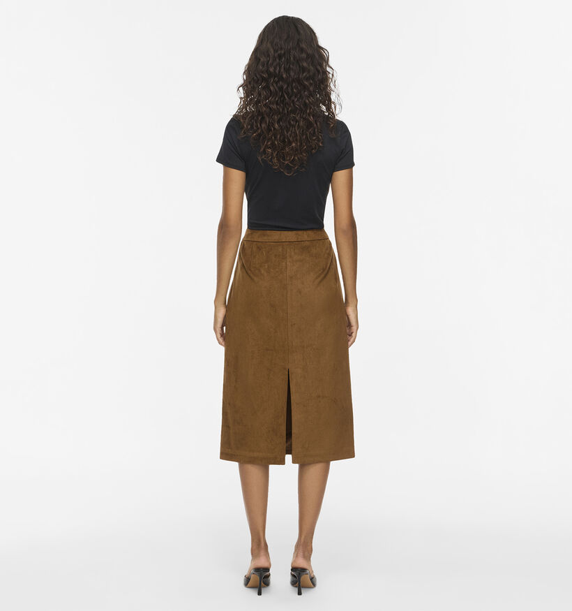 Vila Zinna Bruine Midi-Rok voor dames (378493)