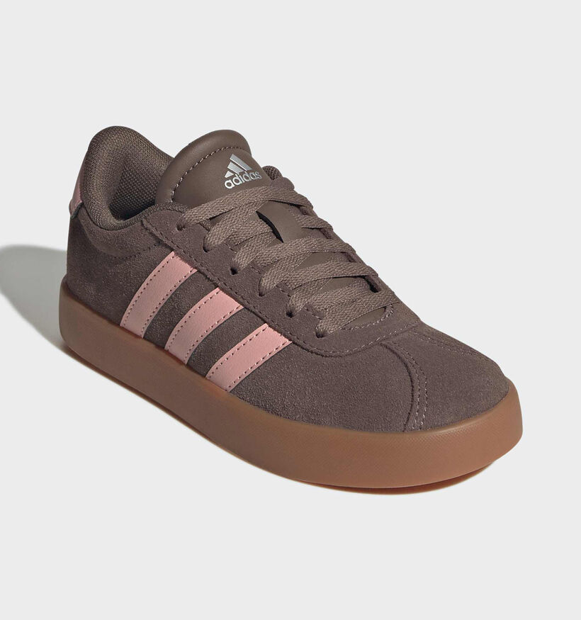 adidas VL Court Bruine Lage Sneakers voor meisjes (375498)