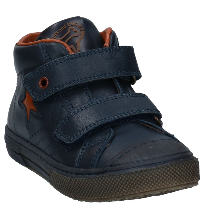STONES and BONES Rosti Chaussures à velcro en Bleu pour garçons (313880) - pour semelles orthopédiques