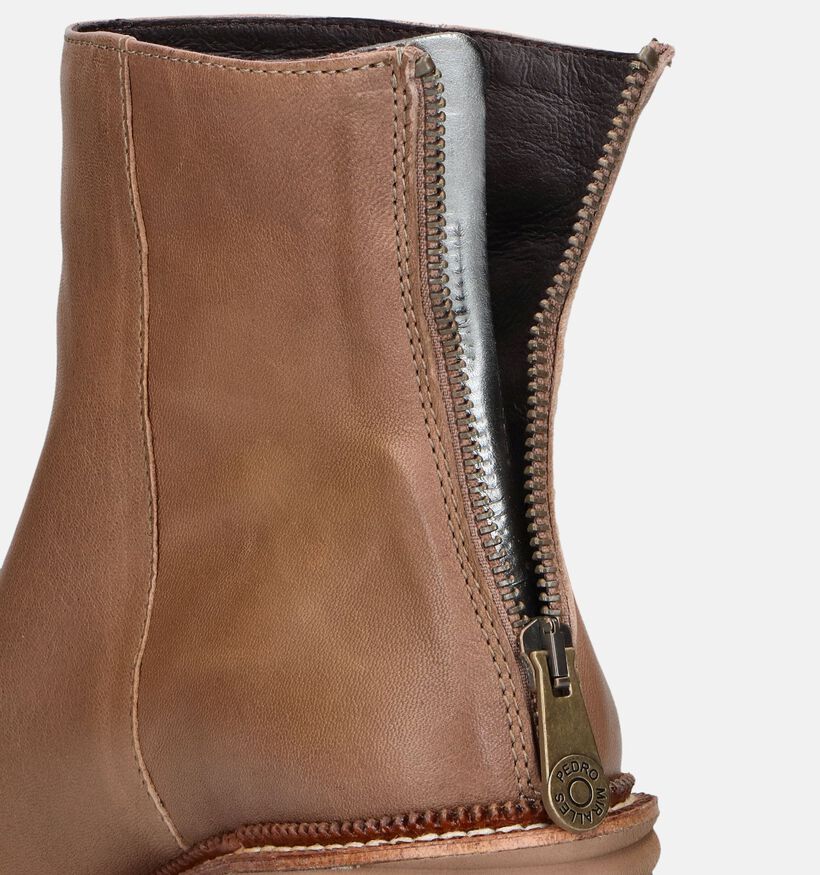 Pedro Miralles Camel Enkellaarzen met blokhak voor dames (347294)