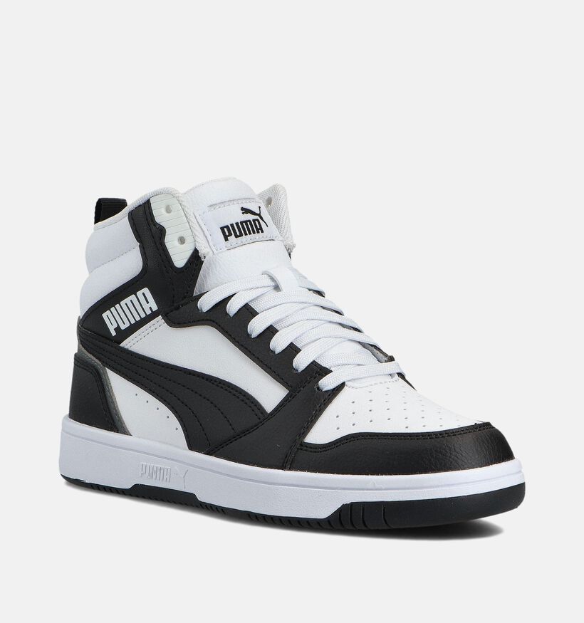 Puma Rebound v6 Baskets en Blanc pour filles, garçons (346446)