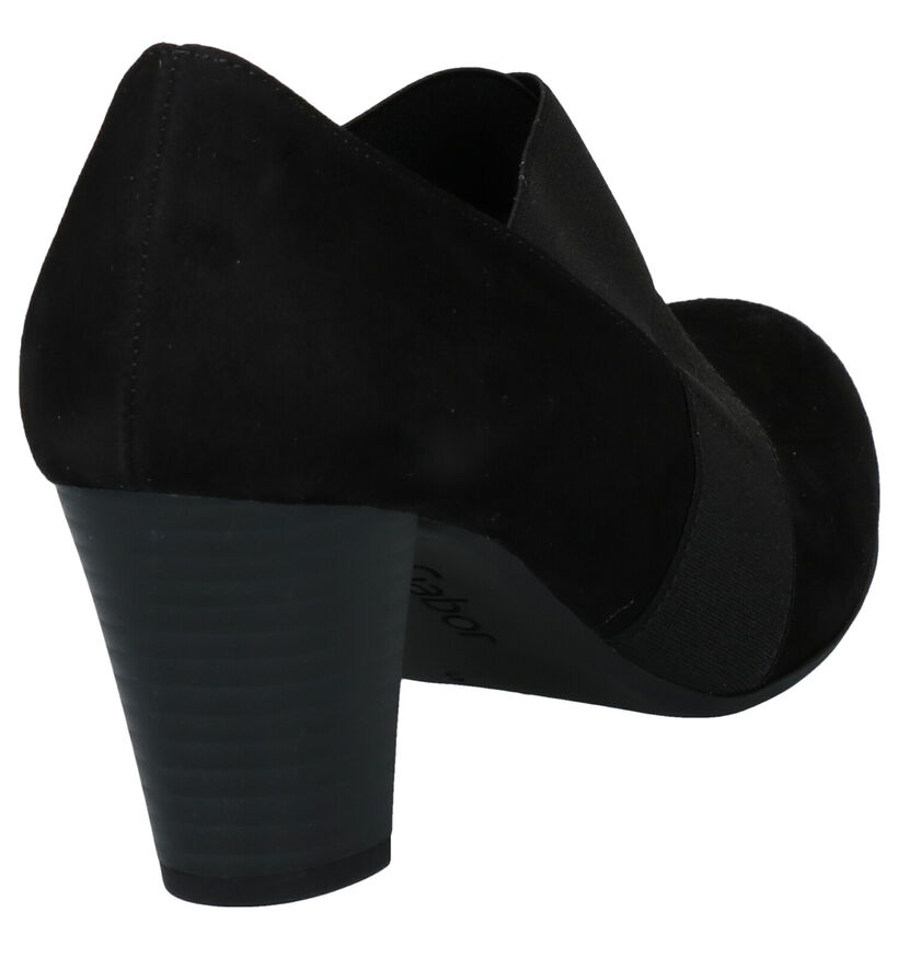 Gabor Soft Move Zwarte Enkelpumps in nubuck (282413)