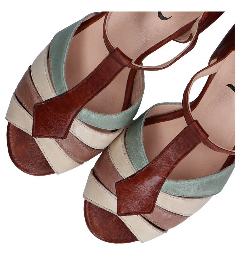 Relance Rode Sandalen in leer (293220)