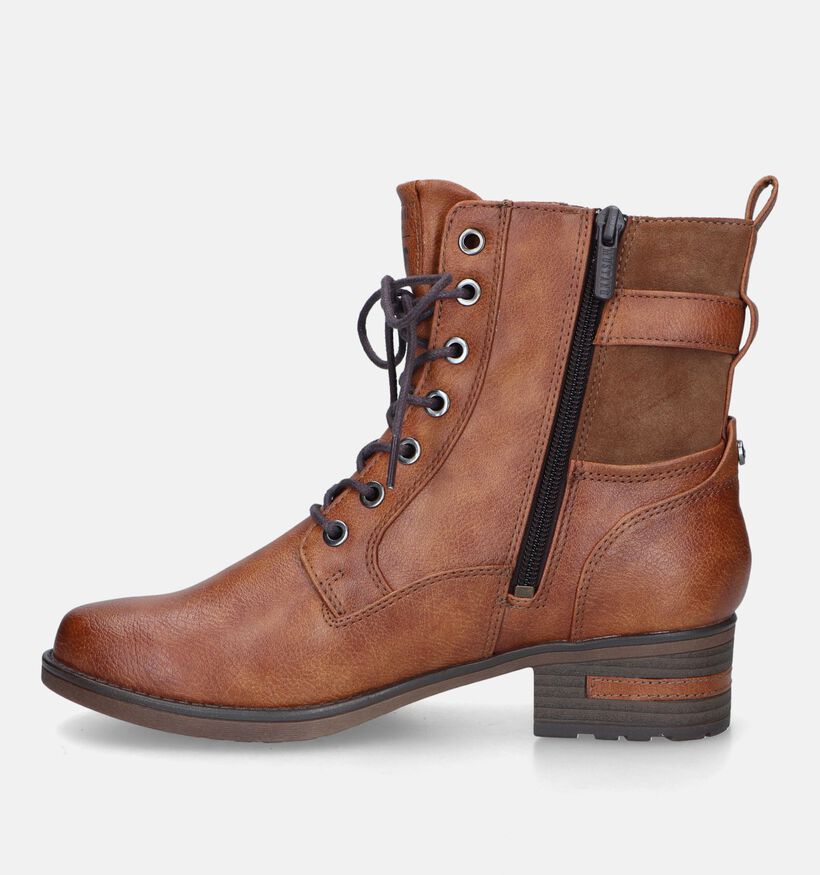 Mustang Boots à lacets en Cognac pour femmes (342168)