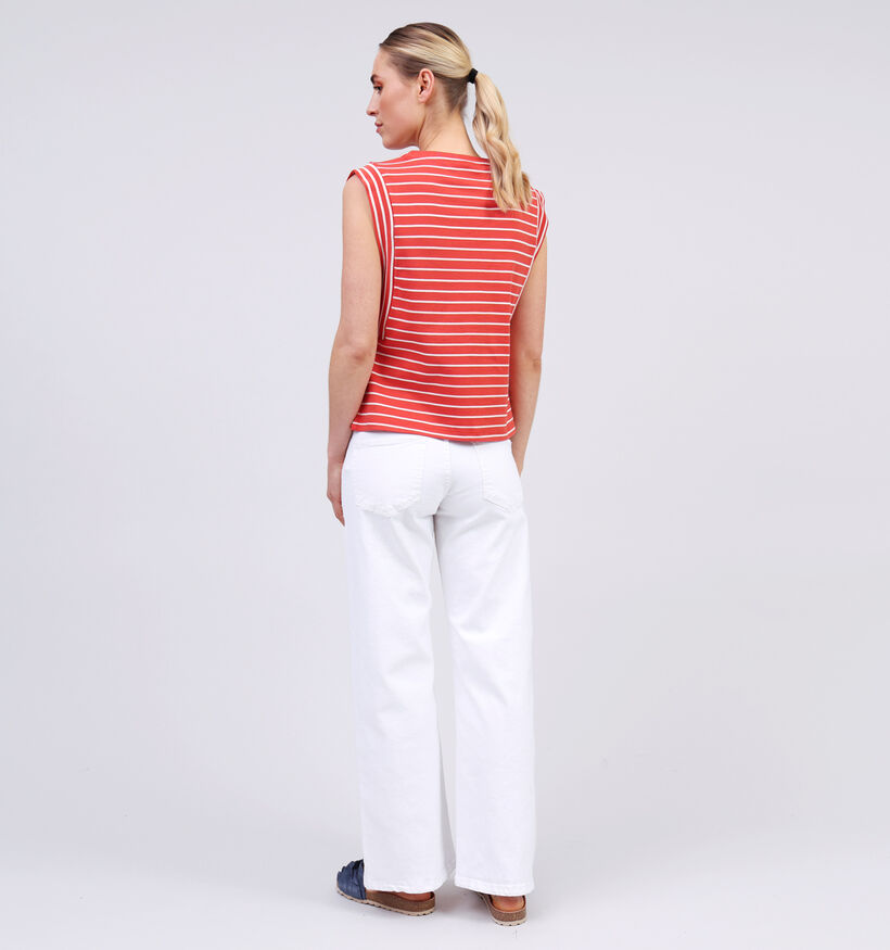 Vila Veriana Rode T-shirt Gestreept voor dames (353020)