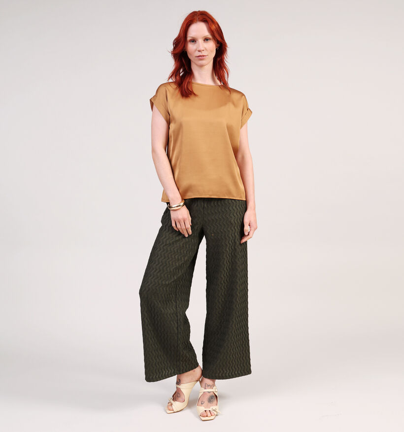 Vila Ellette Satin Bruine T-shirt voor dames (361343)