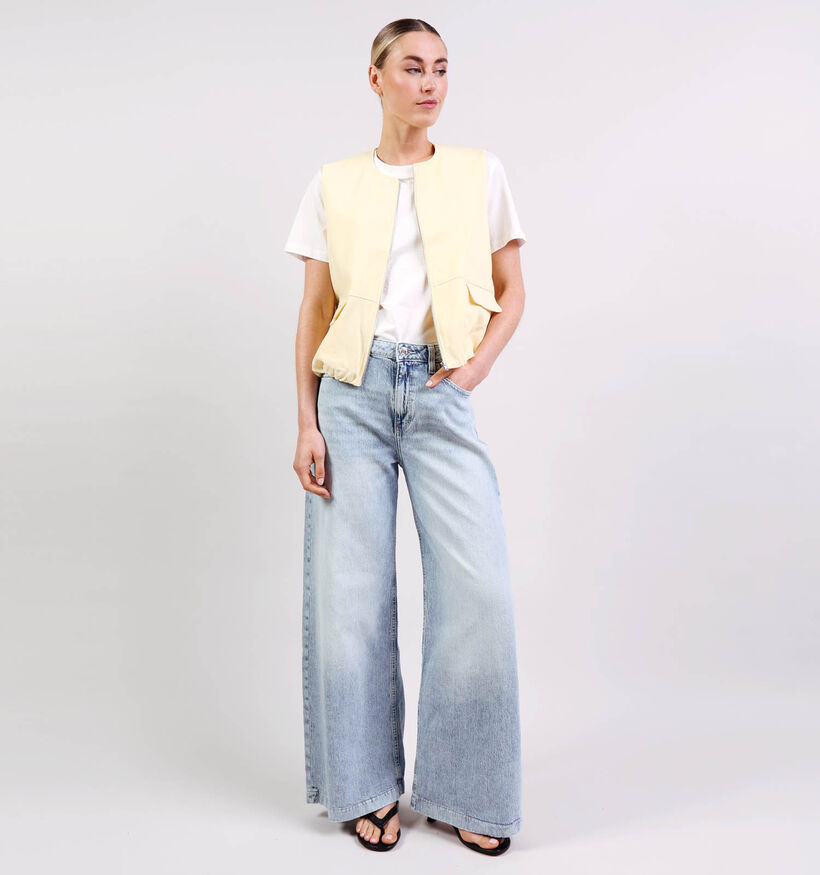 Pieces Faleah Manteaux courts en Jaune pour femmes (374928)