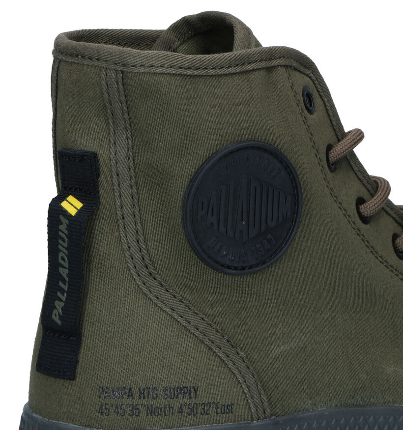 Palladium Pampa Hi Bottines en Vert Kaki pour hommes (336492) - pour semelles orthopédiques