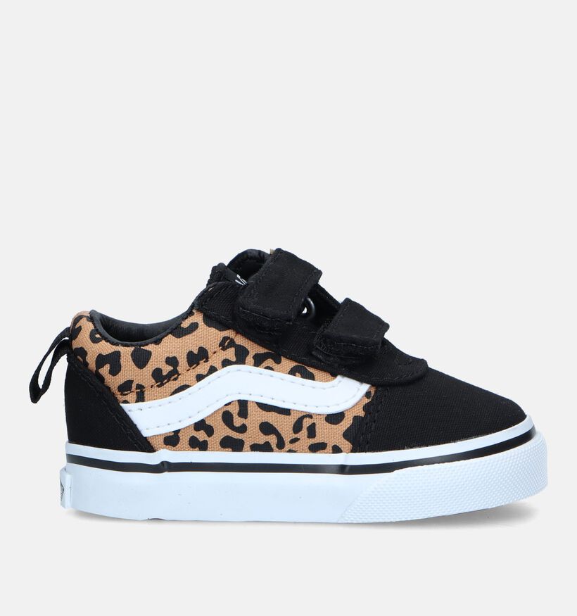 Vans Ward TD Cheetah Baskets en Noir pour filles, garçons (336889)