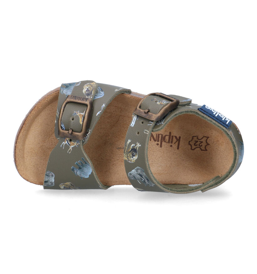 Kipling Safari Sandales en Vert kaki en cuir (324586)