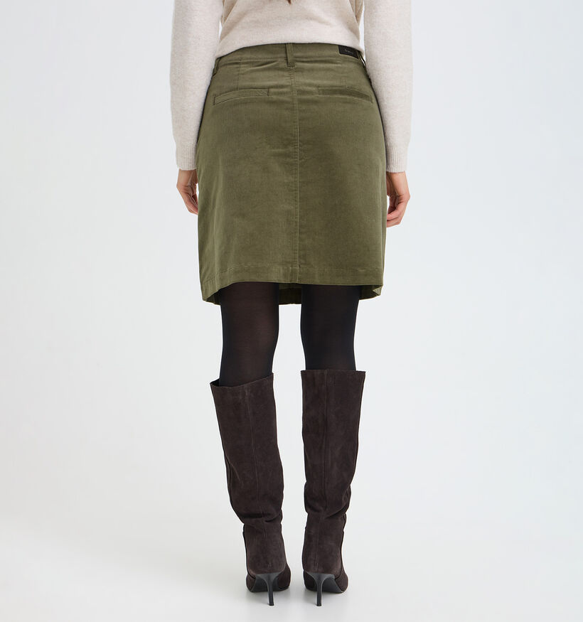 Fransa Tean Jupe mi-longue en Vert kaki pour femmes (379933)