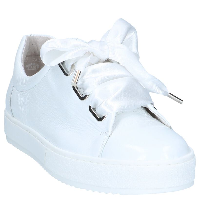 Gabor Comfort Chaussures à lacets en Blanc en cuir verni (245523)