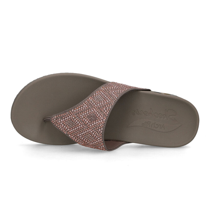 Skechers Arch Fit Vinyasa Tongs en Taupe pour femmes (319374)