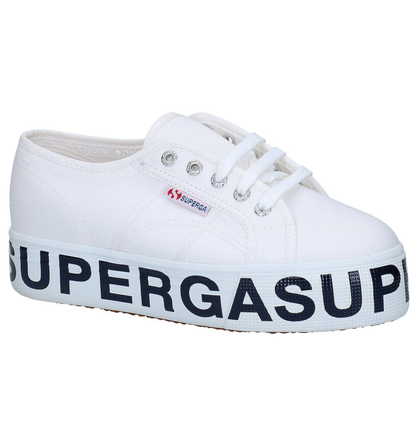 Superga Witte Sneakers in stof (284306)