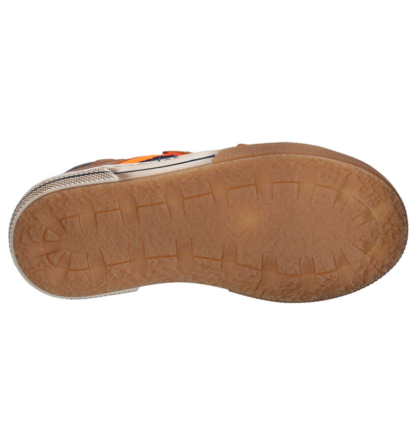 STONES and BONES MIMMO Chaussures à Velcro en Cognac en cuir (267219)