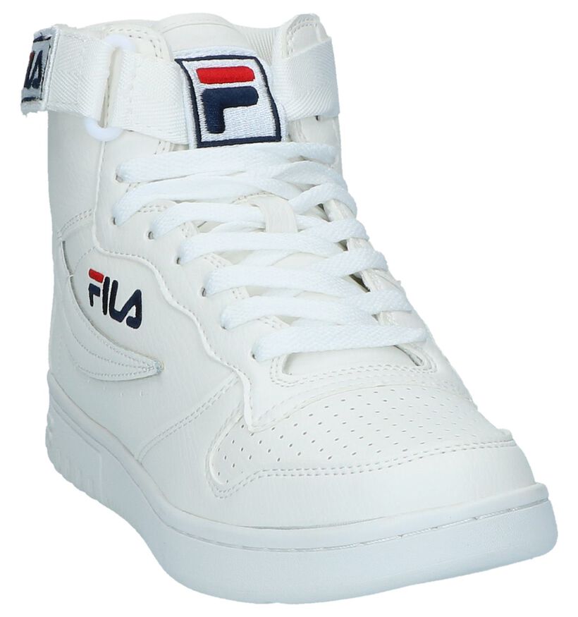 Fila FX100 Mid Witte Hoge Sneakers in kunstleer (223581)