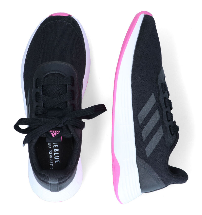 adidas Qt Racer Sport Zwarte Sneakers voor dames (300183)