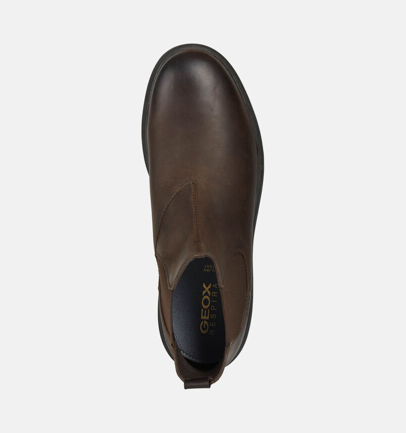 Geox Andalo Donkerbruine Boots Chelsea voor heren (376345) - geschikt voor steunzolen