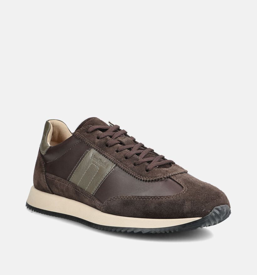 NeroGiardini Chaussures plates en Brun fonc&eacute; pour hommes (382163) - pour semelles orthop&eacute;diques
