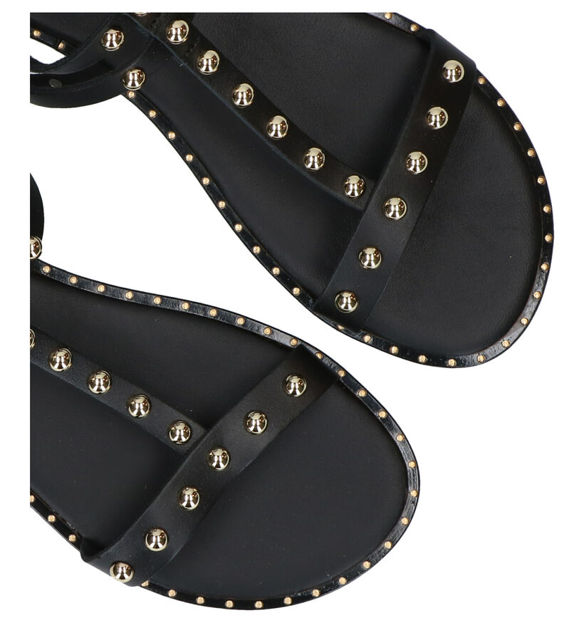 Signatur Sandales plates en Noir en cuir (290457)