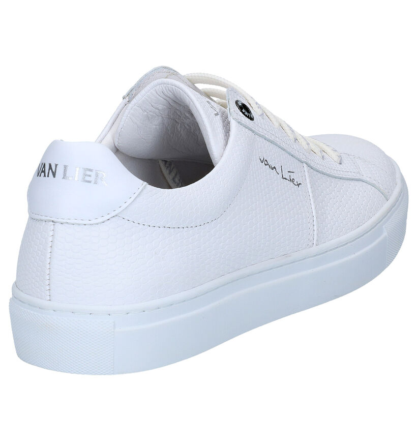 Van Lier Witte Veterschoenen in leer (291348)