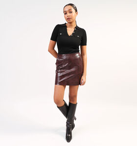 Vero Moda Croco Bordeaux Mini rok voor dames (354062)