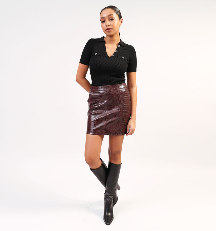 Vero Moda Croco Bordeaux Mini rok voor dames (354062)