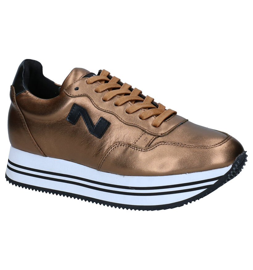 Nathan-Baume Cognac Veterschoenen in leer (283257)