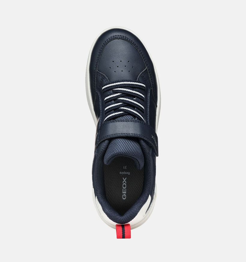 Geox Washiba Chaussures à scratch en Bleu pour garçons (351643) - pour semelles orthopédiques