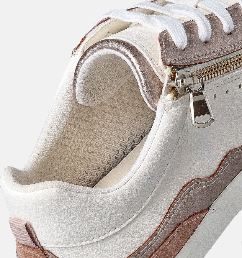 Geox Blomiee Ecru Sneakers voor dames (353787) - geschikt voor steunzolen