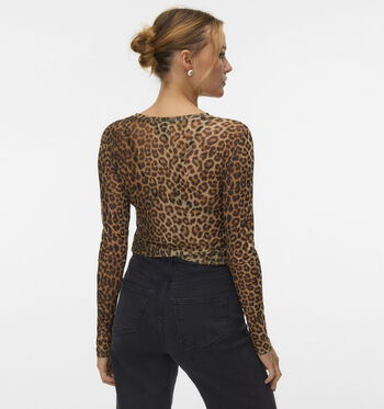 Vero Moda T-shirts Zwart/Beige