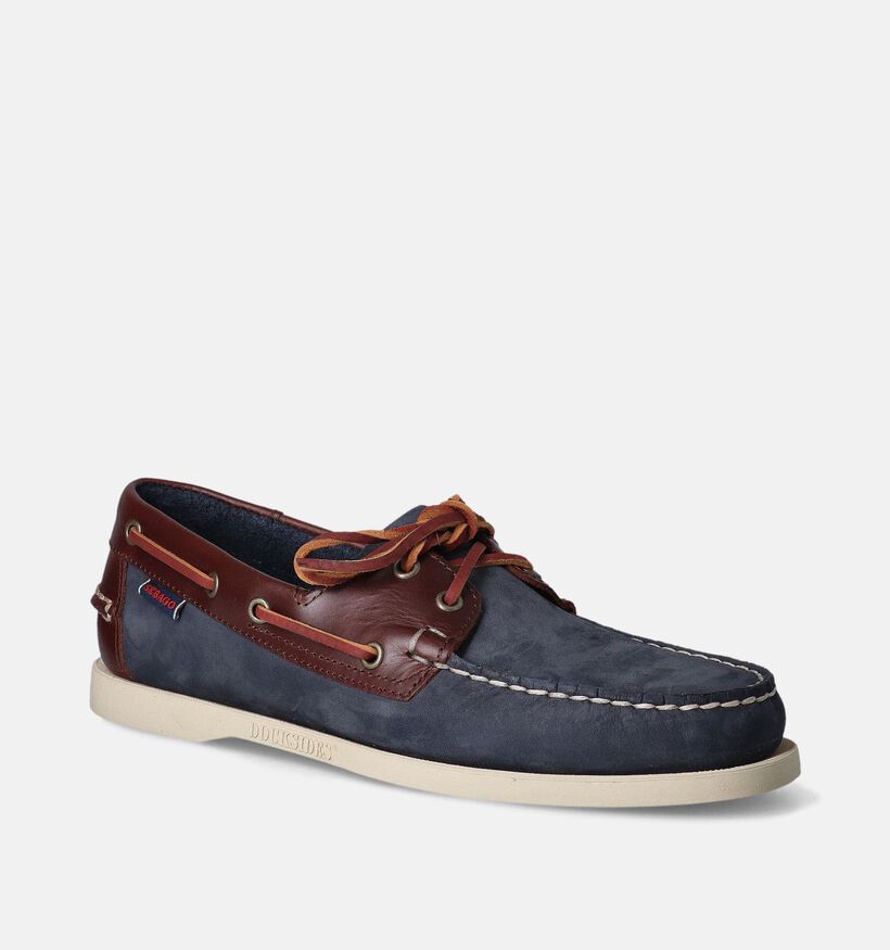 Sebago Dockside Portland Nubuck Waxy Blauwe Docksides voor heren (353806)