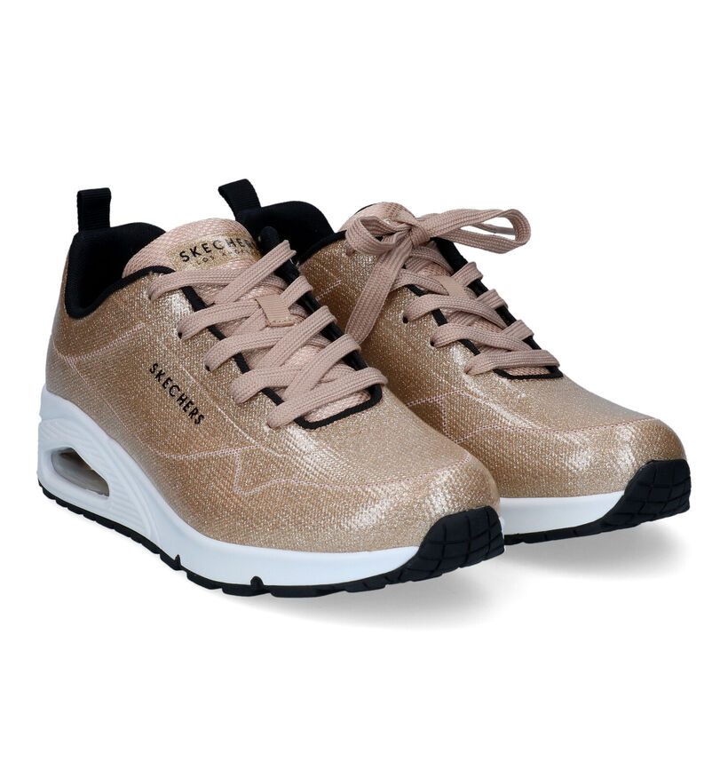 Skechers Uno Diamond Shatter Gouden Sneakers voor dames (326238)