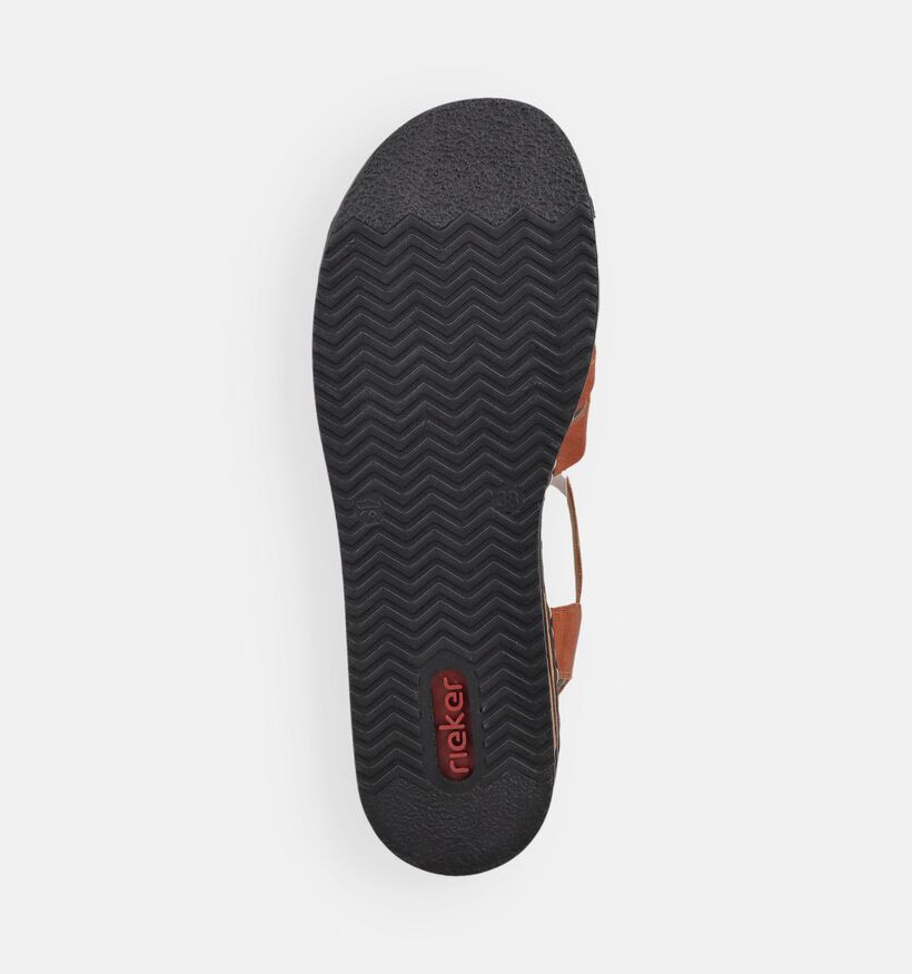 Rieker Cognac Sandalen met sleehak voor dames (370450)