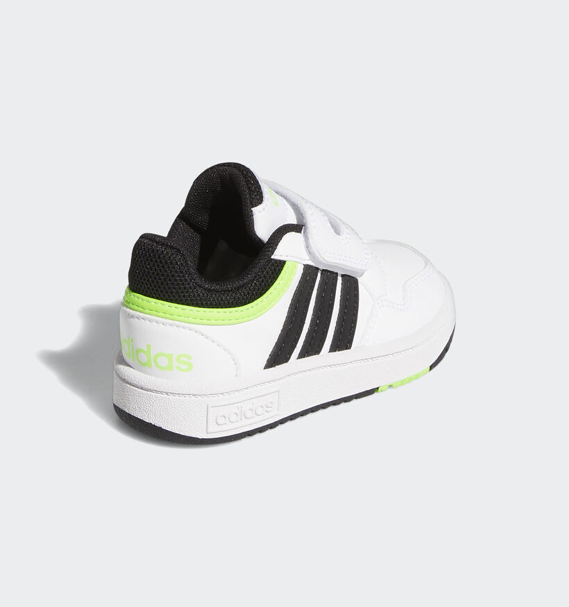 adidas Hoops 3.0 Witte Sneakers voor jongens (301164) - geschikt voor steunzolen