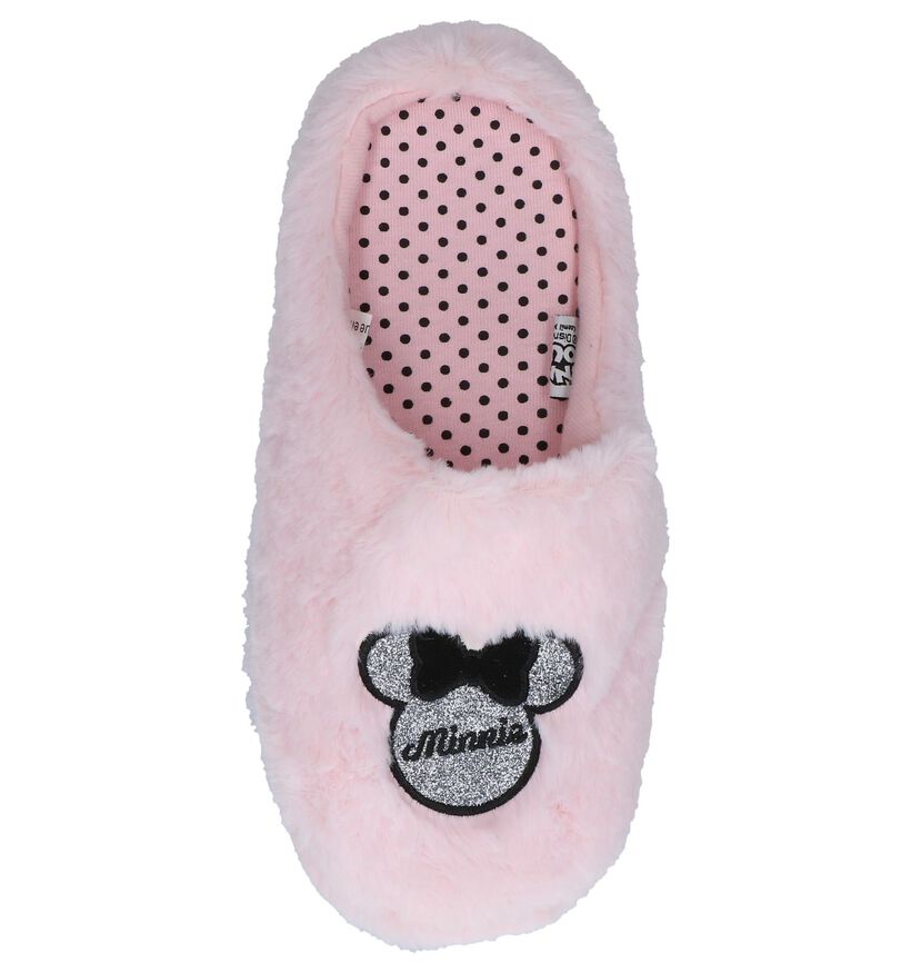 Zwarte Pantoffels Minnie Mouse in stof (232446)