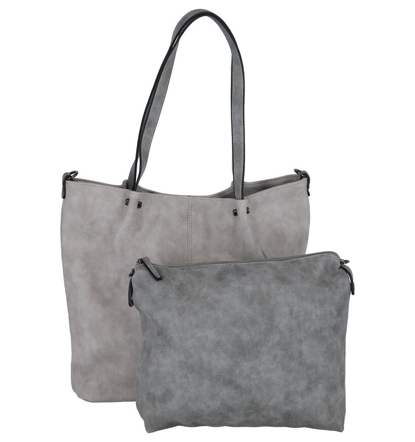 Emily & Noah Cabas Bag in Bag en Gris en simili cuir (284365)