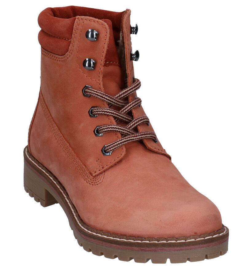 Dazzle Boots à lacets en Orange en nubuck (278832)