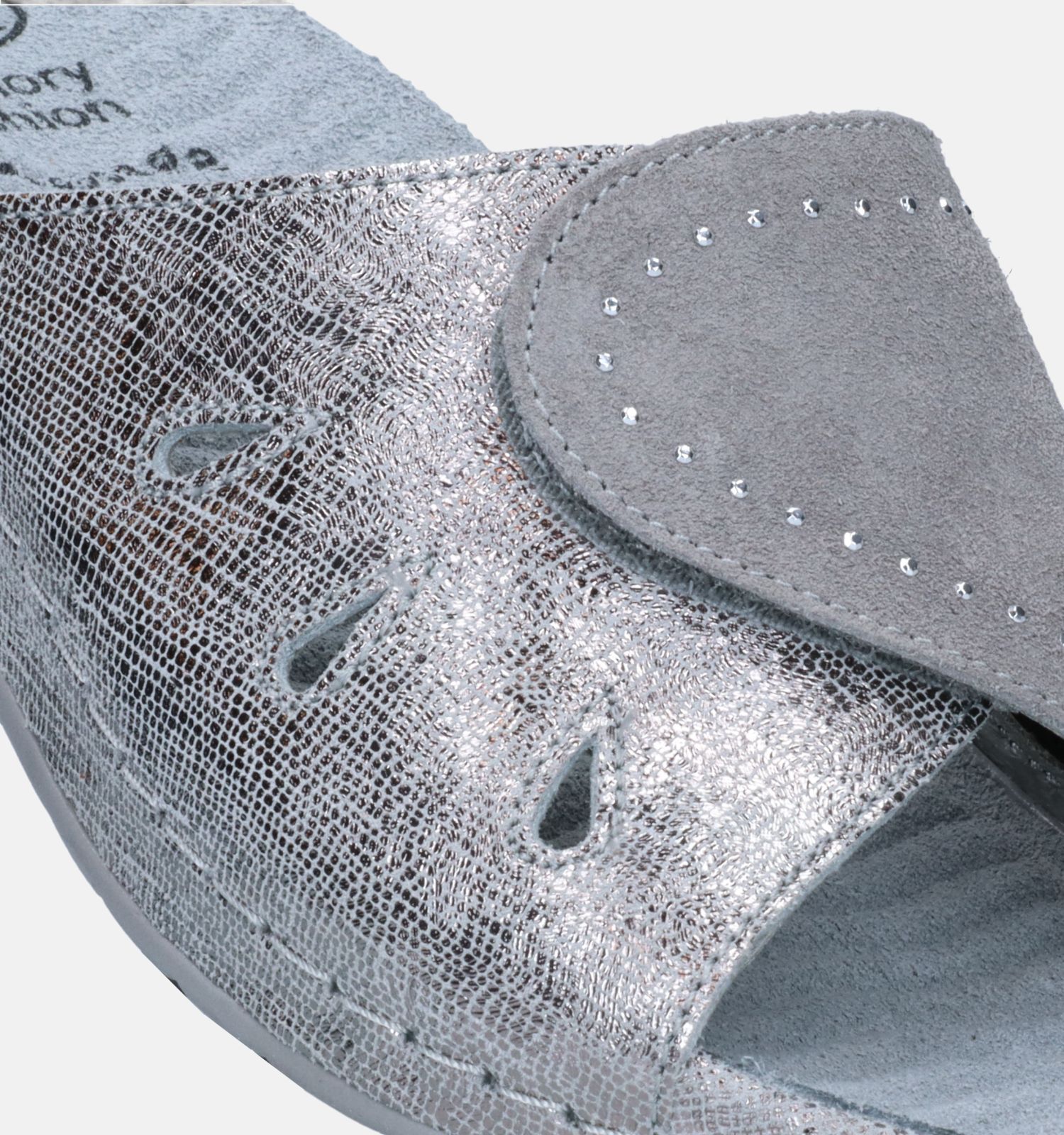 Scholl Nives Mules en Argent Femmes Nu pieds Chaussures plates en ligne sur TORFS.BE