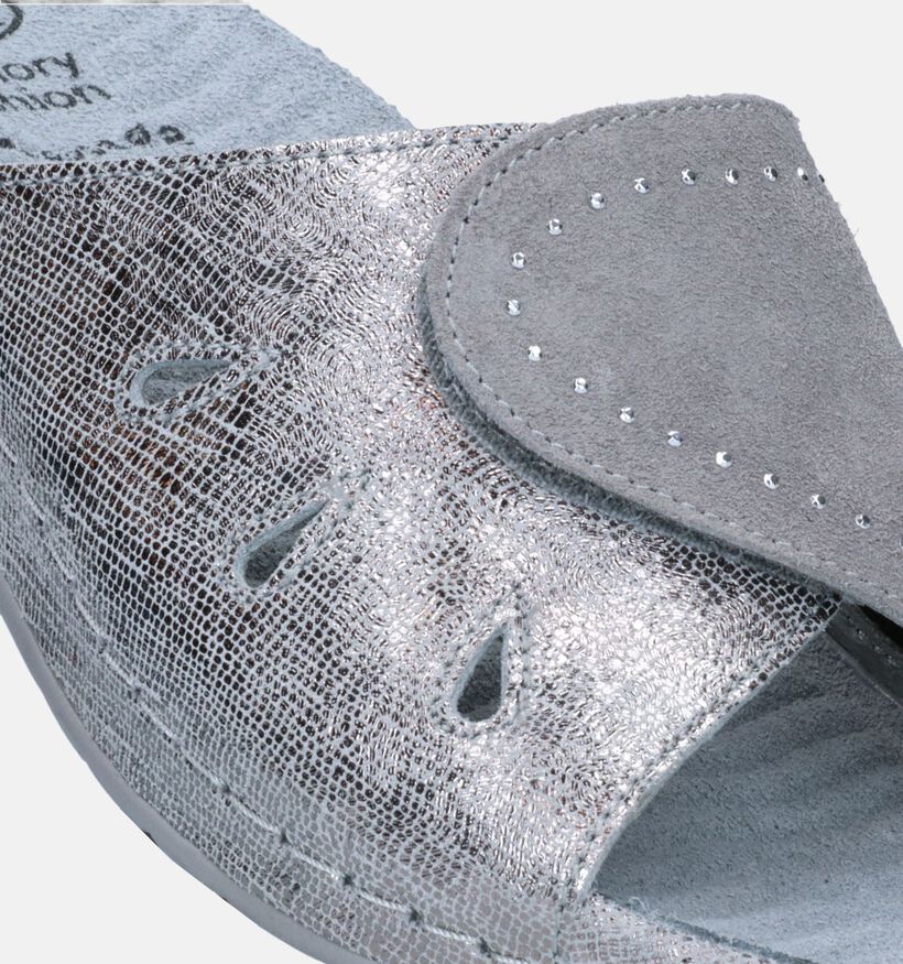 Scholl Nives Mules en Argent pour femmes (336791) - pour semelles orthopédiques