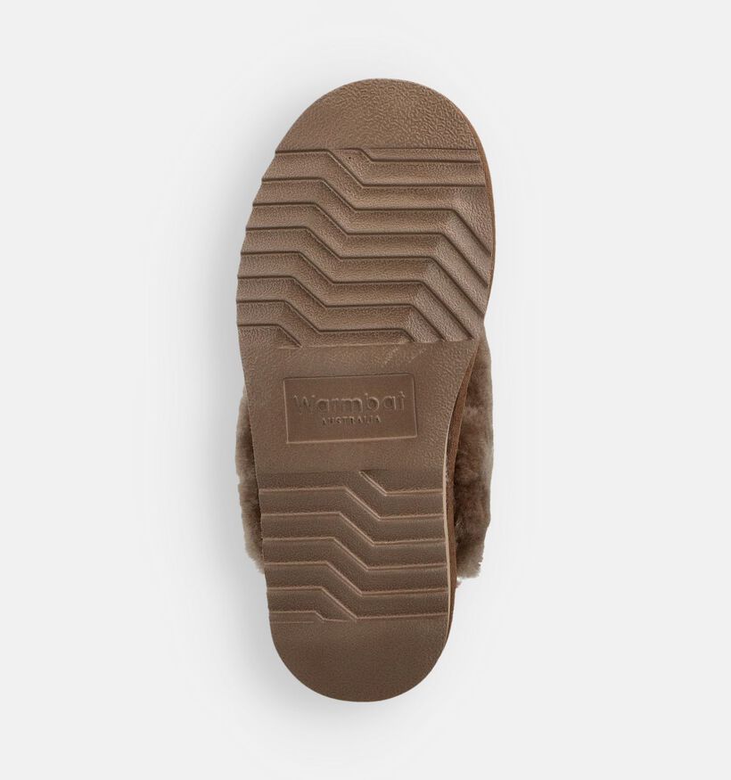 Warmbat Flurry Zwarte Pantoffels Warmbat Flurry Taupe Open Pantoffels voor dames (362515)